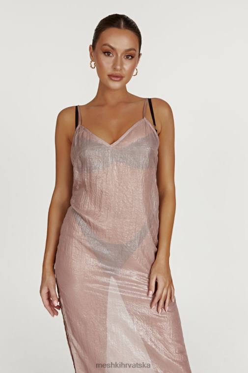 Meshki Phoebe prozirna maksi haljina s preljevima XH4NH572 odjeća tupe