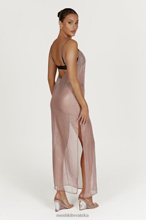Meshki Phoebe prozirna maksi haljina s preljevima XH4NH572 odjeća tupe