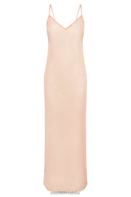 Meshki Phoebe prozirna maksi haljina s preljevima XH4NH578 odjeća breskva