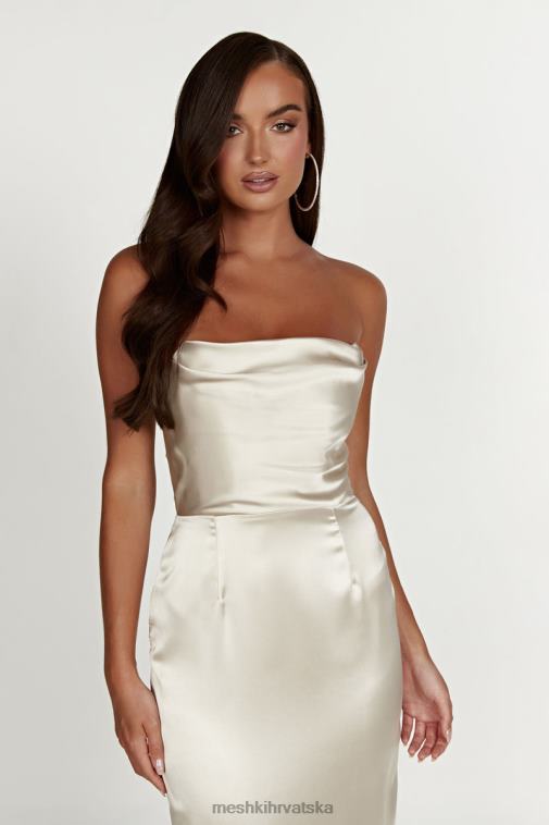 Meshki alanis maxi haljina bez naramenica XH4NH336 odjeća šampanjac