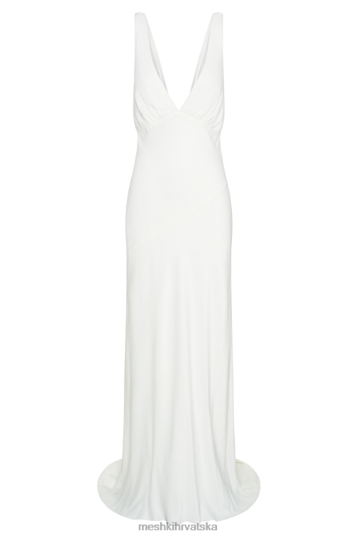 Meshki amanza maxi haljina s kapuljačom na leđima XH4NH119 odjeća bijela