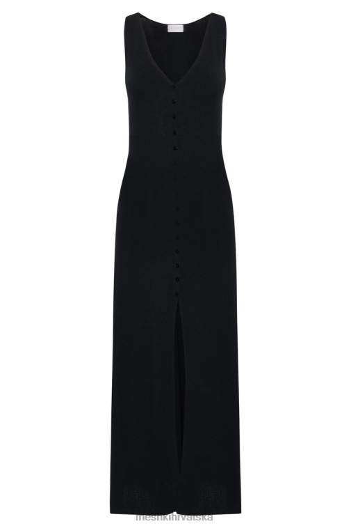 Meshki antonia pletena maksi haljina s gumbima XH4NH20 odjeća crno