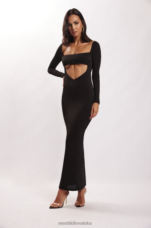 Meshki ashleigh izrezana bandeau maksi haljina XH4NH695 odjeća crno