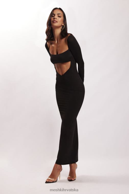 Meshki ashleigh izrezana bandeau maksi haljina XH4NH695 odjeća crno