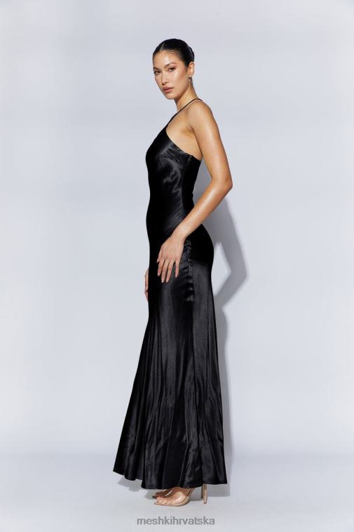 Meshki avery satenska maxi haljina s halterima XH4NH444 odjeća crno