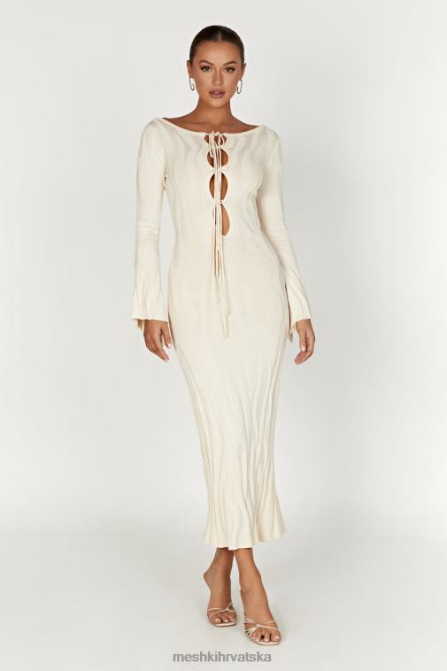 Meshki brinley pletena maksi haljina dugih rukava XH4NH261 odjeća slonovača
