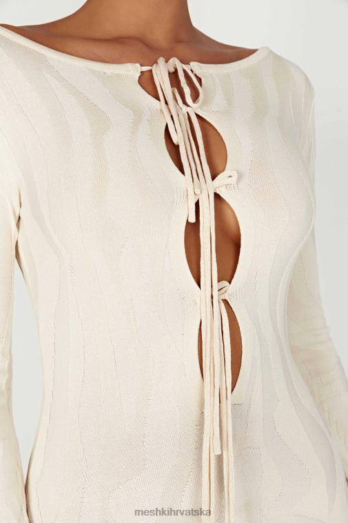 Meshki brinley pletena maksi haljina dugih rukava XH4NH261 odjeća slonovača