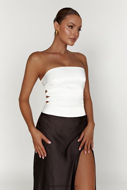 Meshki brooklynska dvobojna maksi haljina bez naramenica XH4NH458 odjeća crno