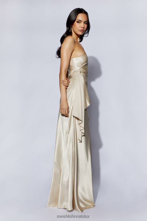 Meshki calliope maxi haljina na jedno rame XH4NH206 odjeća šampanjac