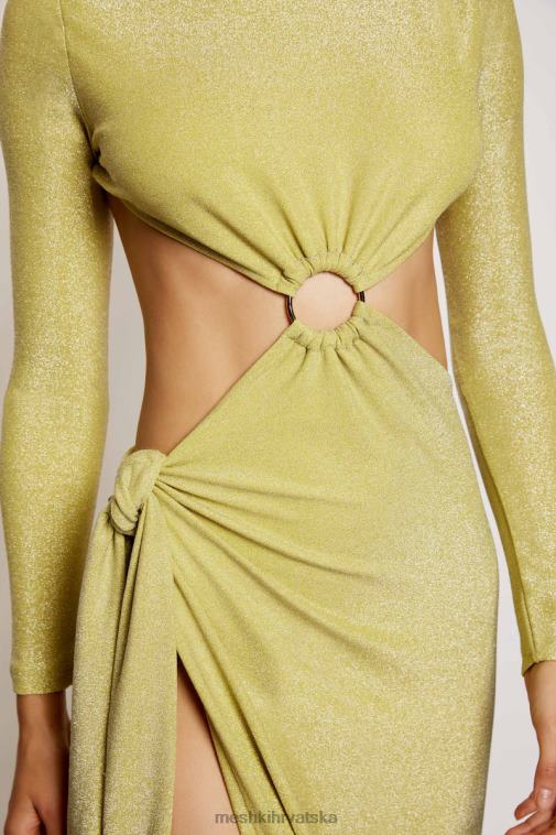 Meshki christina maxi haljina s omotom bez leđa XH4NH489 odjeća zeleni shimmer