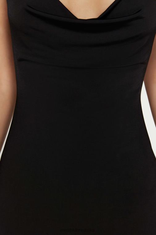 Meshki darcy cowl maxi haljina s niskim leđima XH4NH372 odjeća crno
