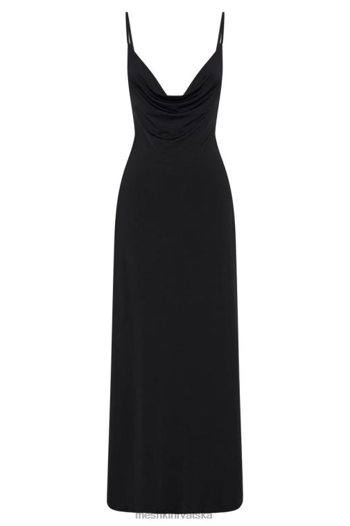 Meshki darcy cowl maxi haljina s niskim leđima XH4NH372 odjeća crno