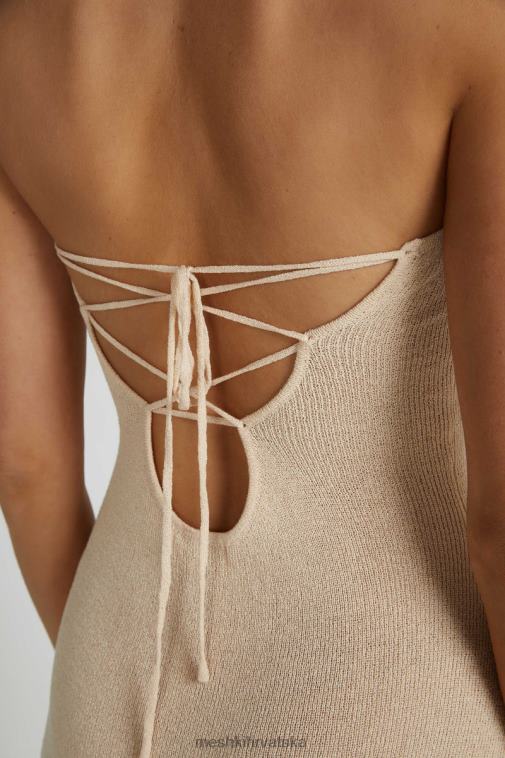 Meshki emmy pletena maksi haljina bez naramenica XH4NH155 odjeća pšenica