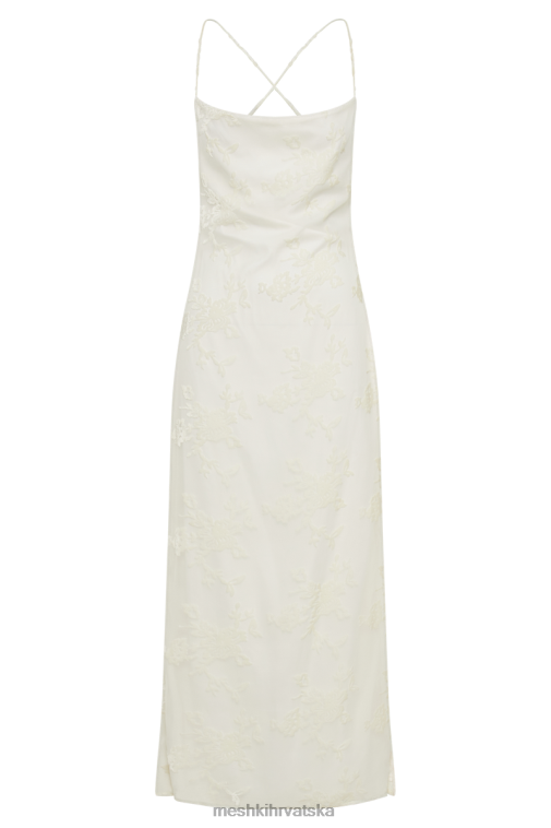 Meshki erika burnout baršunasta maksi haljina XH4NH180 odjeća bijela