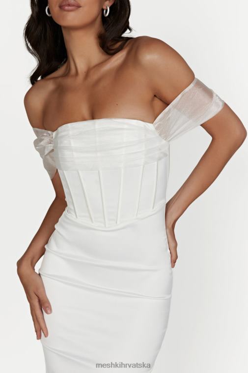 Meshki everly satenska maksi haljina s otvorenim ramenima XH4NH506 odjeća bijela