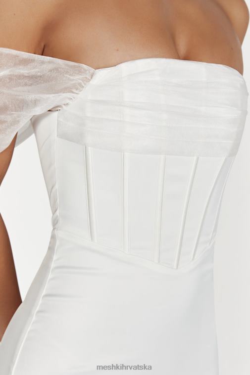 Meshki everly satenska maksi haljina s otvorenim ramenima XH4NH506 odjeća bijela
