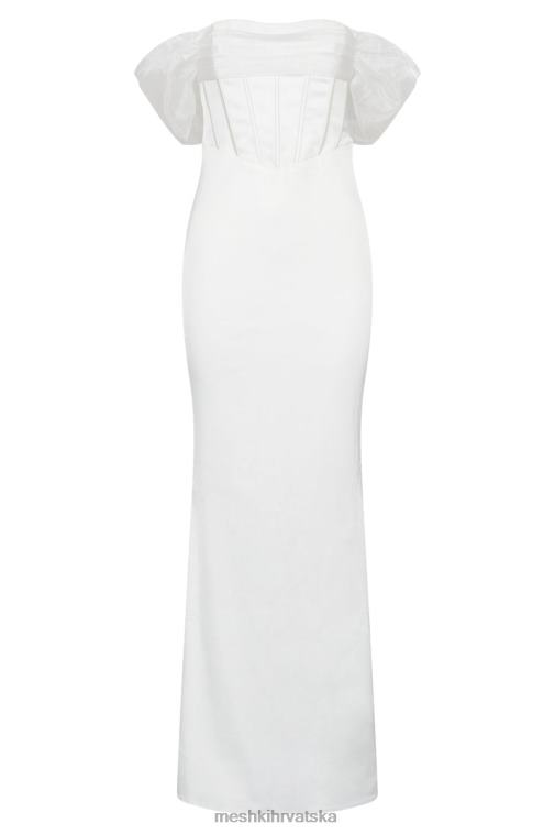Meshki everly satenska maksi haljina s otvorenim ramenima XH4NH506 odjeća bijela