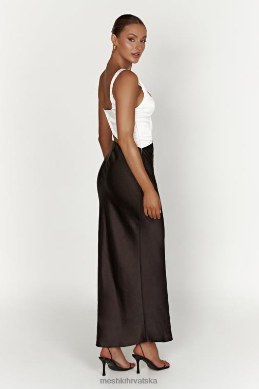 Meshki gianna dvobojna razrezana maksi haljina XH4NH415 odjeća crno