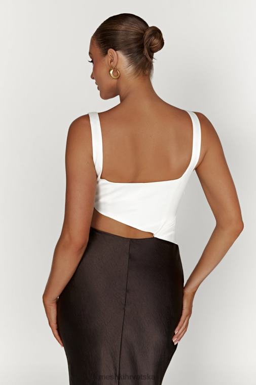 Meshki gianna dvobojna razrezana maksi haljina XH4NH415 odjeća crno