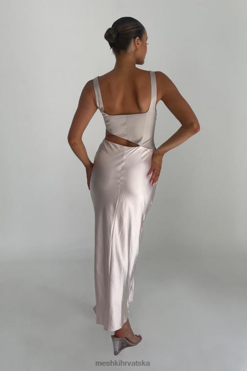 Meshki gianna dvobojna razrezana maksi haljina XH4NH466 odjeća rumenilo ružičasto