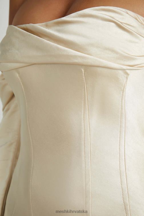 Meshki giselle maksi haljina s otvorenim ramenima i izrezom XH4NH120 odjeća zlato