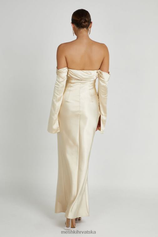 Meshki giselle maksi haljina s otvorenim ramenima i izrezom XH4NH120 odjeća zlato