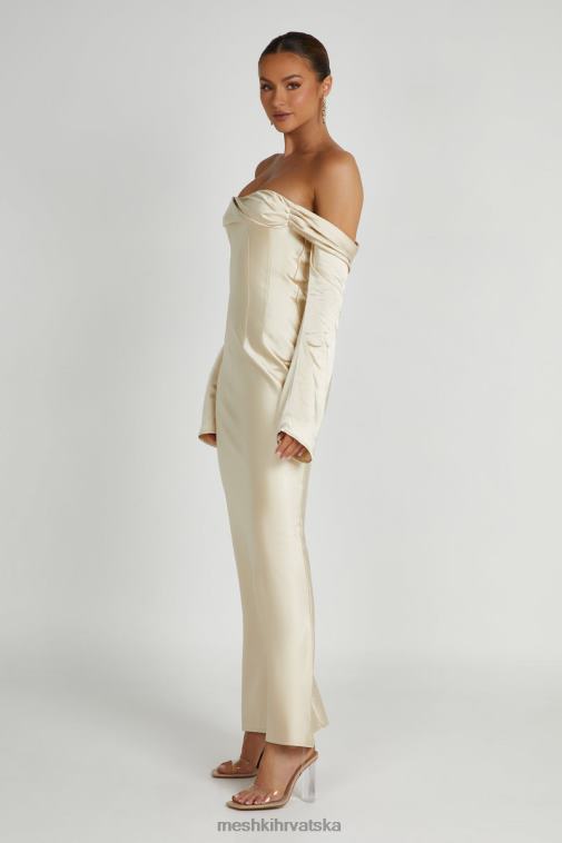 Meshki giselle maksi haljina s otvorenim ramenima i izrezom XH4NH120 odjeća zlato