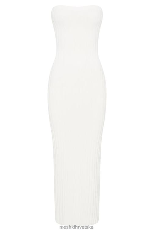 Meshki imani pletena maksi haljina bez naramenica XH4NH632 odjeća bijela