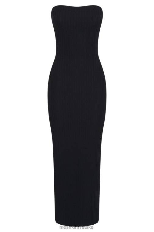 Meshki imani pletena maksi haljina bez naramenica XH4NH645 odjeća crno