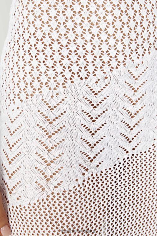 Meshki jody haljina od miješane pređe na jedno rame XH4NH457 odjeća bijela