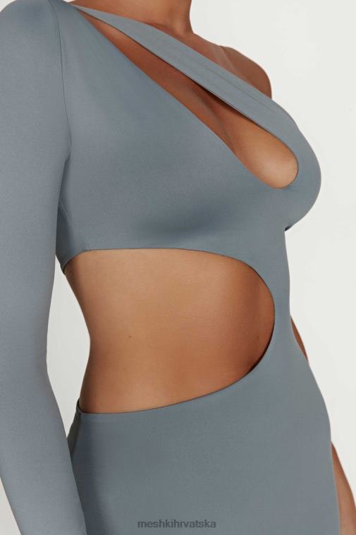 Meshki joyce maksi haljina od recikliranog najlona XH4NH309 odjeća svijetli ugljen