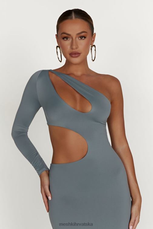 Meshki joyce maksi haljina od recikliranog najlona XH4NH309 odjeća svijetli ugljen