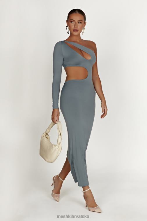 Meshki joyce maksi haljina od recikliranog najlona XH4NH309 odjeća svijetli ugljen