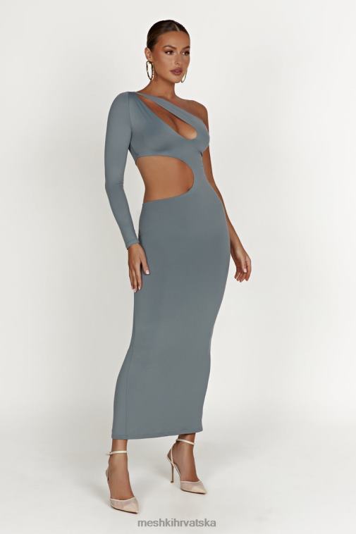 Meshki joyce maksi haljina od recikliranog najlona XH4NH309 odjeća svijetli ugljen