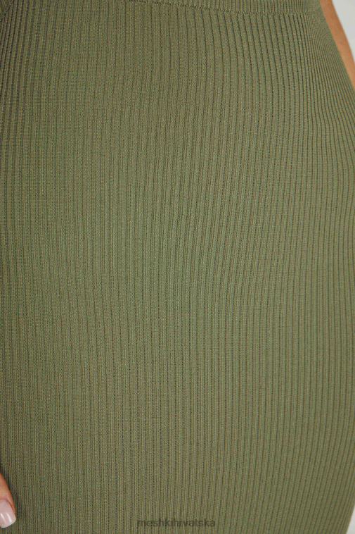 Meshki kaesha pletena maksi haljina XH4NH241 odjeća maslina
