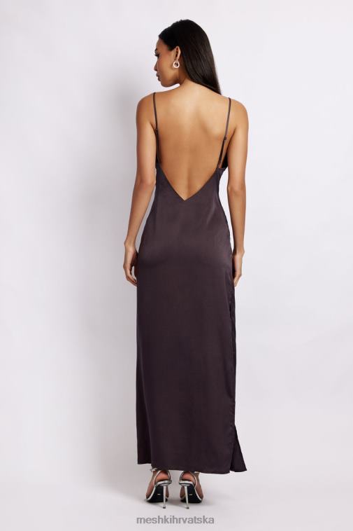 Meshki karissa maksi haljina s bočnim razrezom XH4NH532 odjeća drveni ugljen