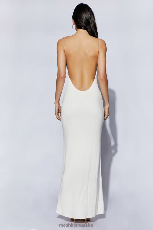 Meshki kirsty maksi haljina s naramenicama s okruglim izrezom XH4NH690 odjeća bijela