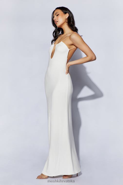 Meshki kirsty maksi haljina s naramenicama s okruglim izrezom XH4NH690 odjeća bijela