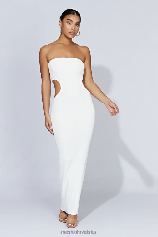 Meshki kori pletena bandeau maksi haljina XH4NH668 odjeća bijela