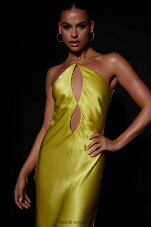 Meshki lucia satenska izrezana maksi haljina XH4NH530 odjeća šartrez