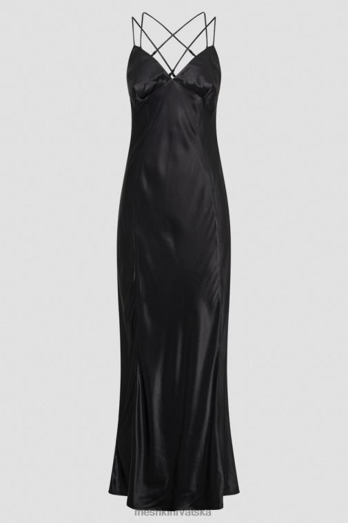 Meshki makari satenska maksi haljina XH4NH134 odjeća crno