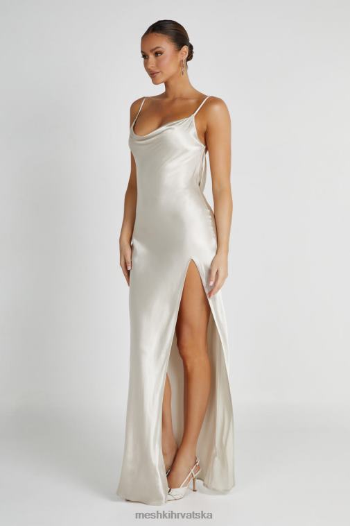 Meshki maksi haljina bez leđa s izrezom od žada XH4NH193 odjeća pijesak