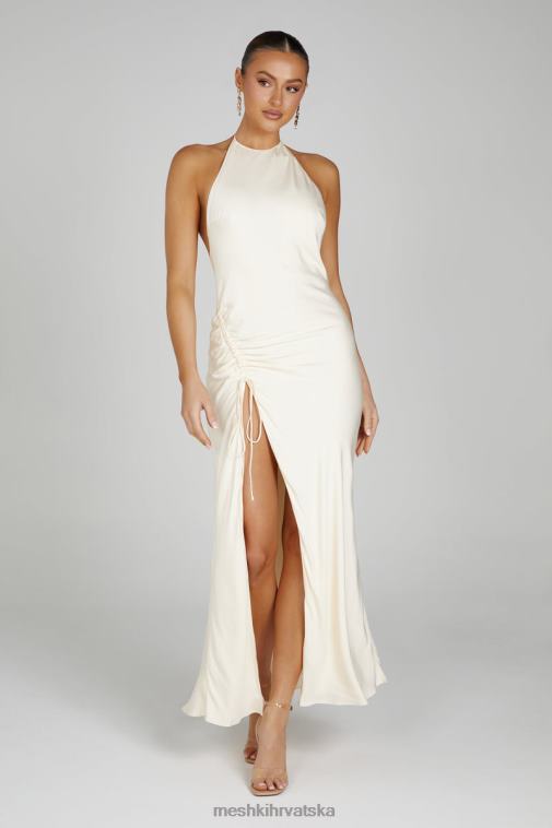 Meshki maksi haljina s halterima XH4NH129 odjeća kost