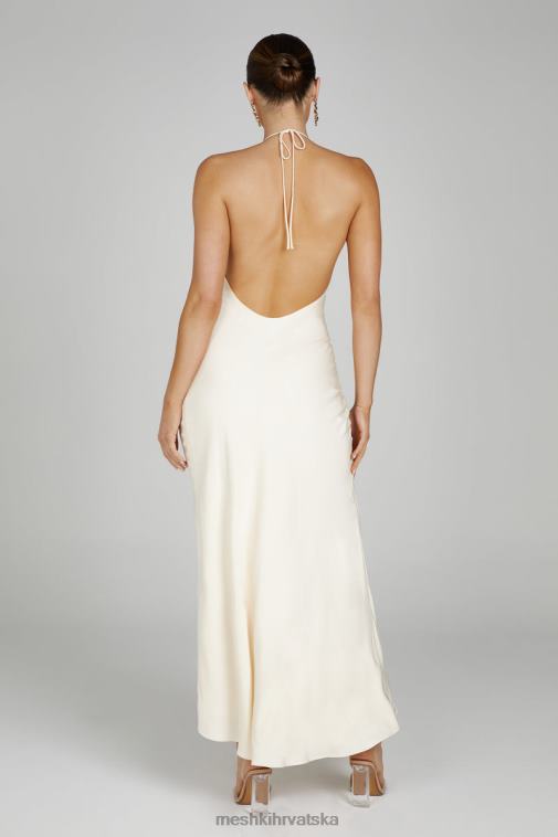 Meshki maksi haljina s halterima XH4NH129 odjeća kost