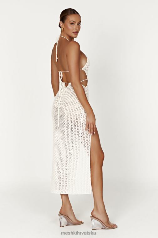 Meshki malia izrezana heklana maksi haljina XH4NH698 odjeća krema