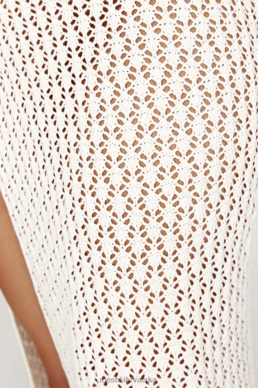 Meshki malia izrezana heklana maksi haljina XH4NH698 odjeća krema