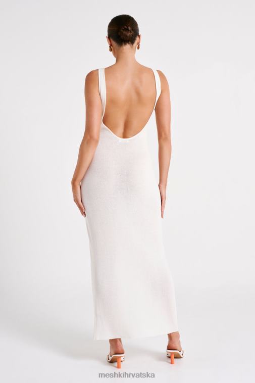 Meshki maxine prozirna pletena maksi haljina XH4NH75 odjeća bijela
