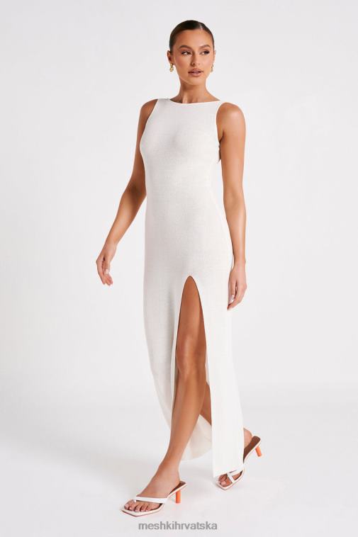 Meshki maxine prozirna pletena maksi haljina XH4NH75 odjeća bijela