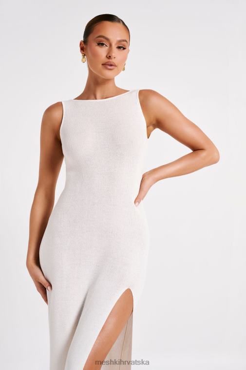 Meshki maxine prozirna pletena maksi haljina XH4NH75 odjeća bijela