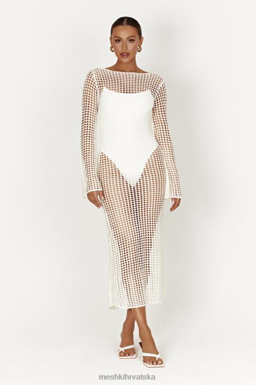 Meshki murphy heklana maksi haljina dugih rukava XH4NH500 odjeća bijela